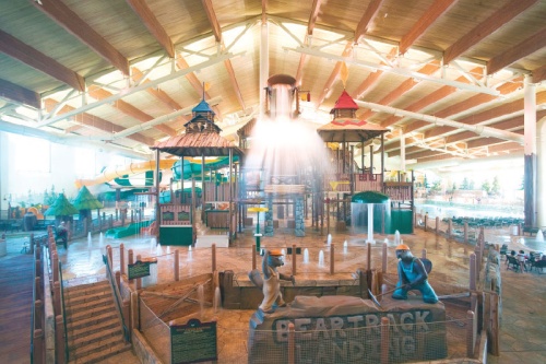 Great Wolf Lodge opened in 2008, and the resort boasts an 80,000-square-foot indoor water park and resort, 605 hotel rooms, 20,000 square feet of meeting space, and a board room.