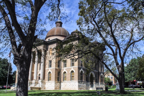 The Hays County Courthouse in San Marcos was built in 1908.