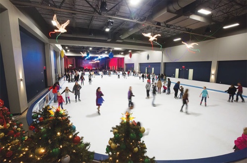 The Ice Rink at The Woodlands Town Center offers seasonal ice skating.