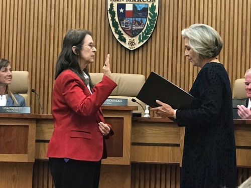 Jane Hughson was sworn in as San Marcos mayor Nov. 14. 