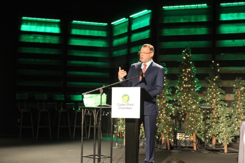 Mayor Corbin Van Arsdale gave his State of the City Address at the Dec. 12 Cedar Park Chamber of Commerce luncheon.