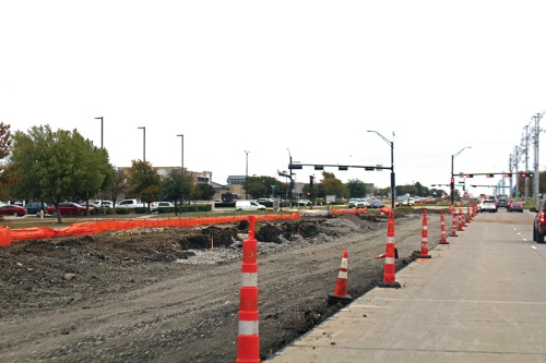 Construction continues on the Main Street widening project.