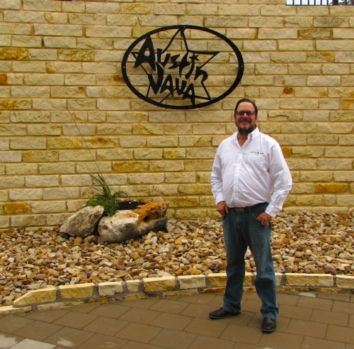 Austin Java Owner Tomas Fernandez  stands at the Dripping Springs location. 