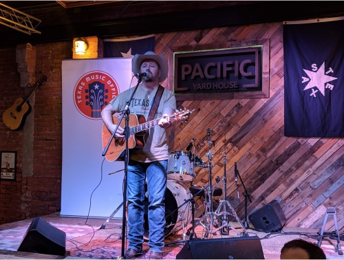 Musician Jason Allen plays at Pacific Yard House  on Dec. 18, where Conroe officials celebrated the city's music-friendly designation from the state.