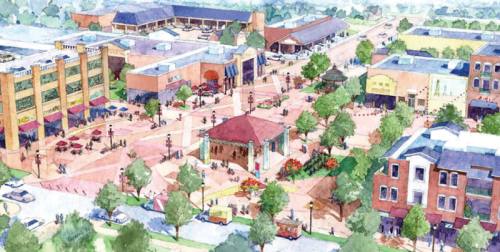 The Frisco downtown master plan includes a Fourth Street plaza.