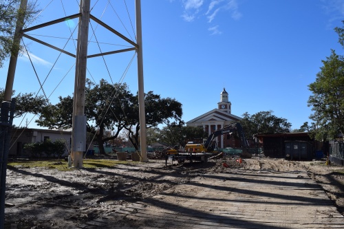 Demolition for the Katy Downtown Plaza was almost complete as of Jan. 9.