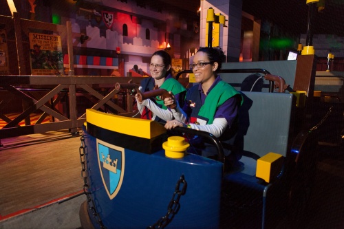 Guests experience the Kingdom Quest at Legoland Discovery Center.