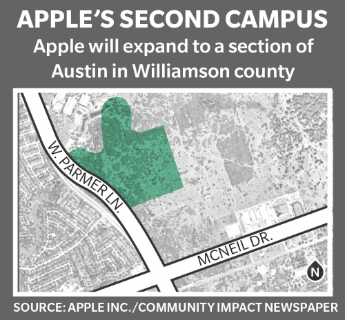 Apple will expand to a section of Austin in Williamson county