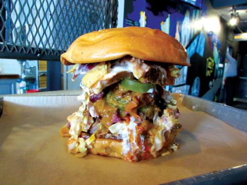 The Donk is a 1-pound sandwich that includes every meat served at SLAB.