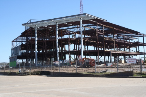 Construction is ongoing at the upcoming UH System campus on Grand Circle Boulevard.