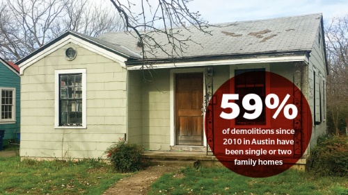 This 1941 single-family home at 5310 Roosevelt Ave in Central Austin was approved for demolition on Feb. 8.