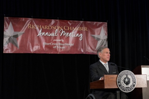 Gov. Greg Abbott spoke at the annual Richardson Chamber of Commerce meeting Feb. 11.