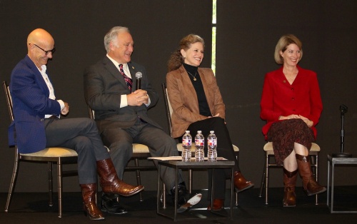 Eanes ISD Superintendent Tom Leonard, State Senator Kirk Watson, State House Rep. Donna Howard and State House Rep. Vikki Goodwin were npanelists at the Westlake Chamber of Commerce Community Luncheon, where they discussed state recapture. 