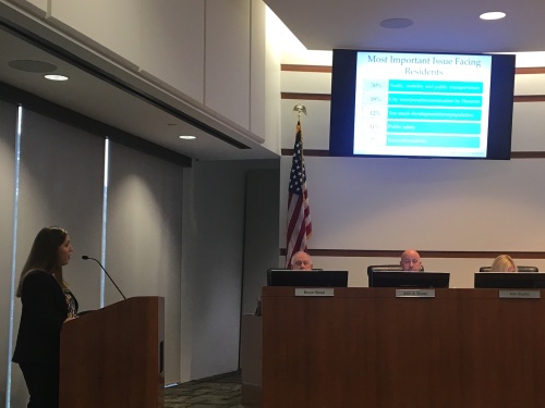 The Woodlands Township heard a presentation about its most recent resident survey at its Feb. 27 meeting.