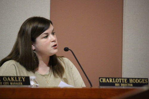 Building and Development Services Director Charlotte Hodges introduces several clarifications and changes to Lakeway's city code at the Feb. 19 meeting. 