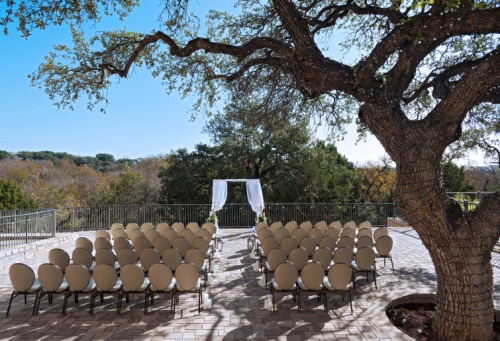 The Live Oak Patio is located at Sheraton Austin Georgetown Hotel & Conference Center.