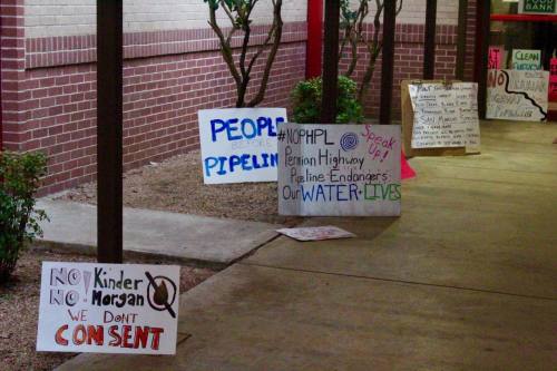 Residents expressed opposition to the pipeline at a Feb. 13 community meeting held at Wallace Middle School.
