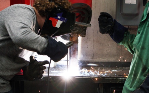 Welding is one of the career and technical skilled trades Conroe ISD offers students.