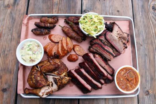 Diners at Ten50 BBQ can choose from a selection of barbecued meats as well as hot and cold sides.