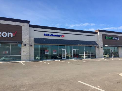 Bank of America is now open in Buda.