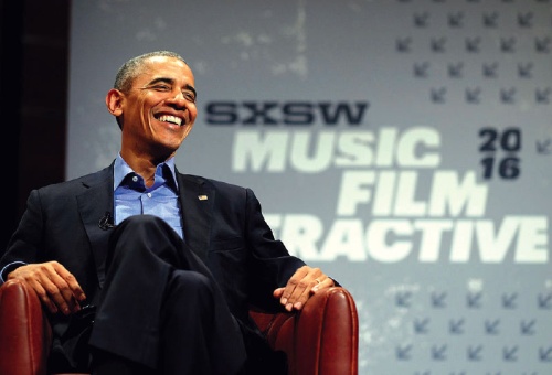 Barack Obama became the first sitting president to speak at SXSW when he and Michelle Obama presented in 2016. 