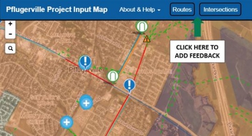 The city of Pflugerville launched an online map to gather resident input on transportation needs. 