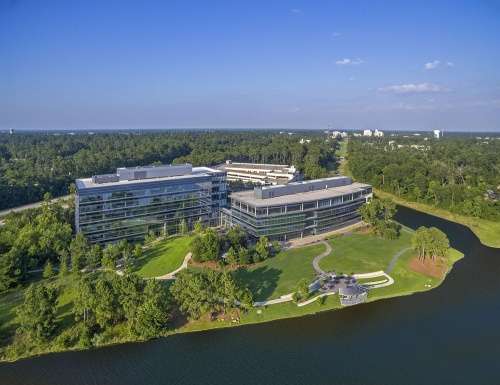 The Lake Front North development in Hughes Landing is located on Lake Woodlands.