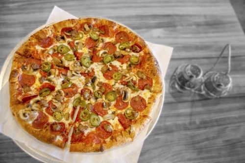 The Brooklyn Bombern($15.99 for 12 inches) is made with pepperoni, Italian sausage, mushrooms, jalapenos and fresh garlic.