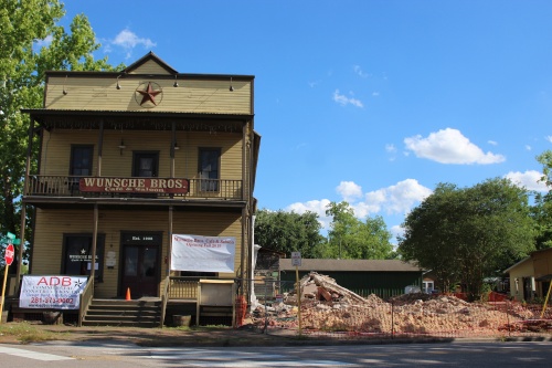 Demolition of the Wunsche Bros. Cafe & Saloon extension, added in the 1980s, began in late April. 