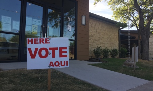 Voters can cast their ballots at Pat Bryson Municipal Hall in Leander during early voting and election day voting.