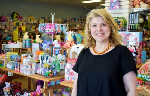 Carol Staley opened Tomfoolery Toys & Books four years ago in Meyerland.