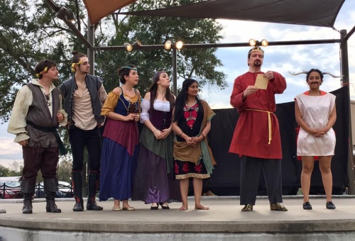 Performers take the stage at a previous Conroe Shakespeare Festival.