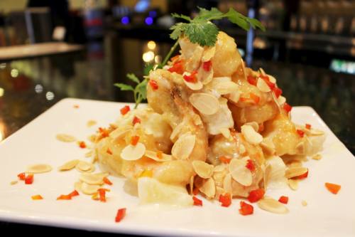 Pineapple shrimp aioli is one of over 200 dishes offered at Jeng Chi.
