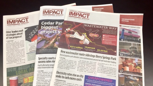 Community Impact Newspaper has nine print editions in Central Texasu2014delivering hyperlocal news to homes and businesses from Georgetown to New Braunfels. 
