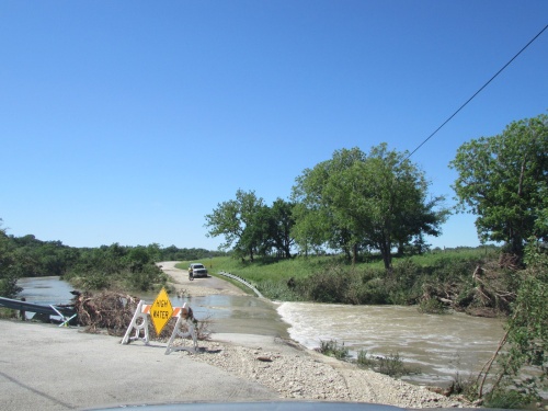 Areas prone to flooding in Dripping Springs saw road closures due to storms May 3. 