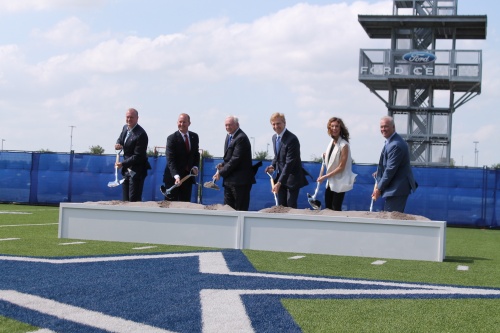 Frisco, Keurig Dr Pepper and Dallas Cowboys officials break ground on Keurig Dr Pepper's new Texas headquarters.