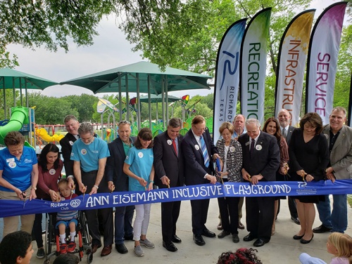 The Ann Eisemann Inclusive Playground opened in April.