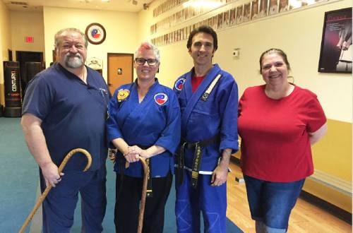 From left: Joe Turner, Maureen Tignor, Jaymes VanDolah and Gaylene Turner work at the studio.