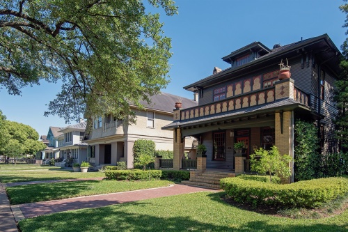 A home on Avondale Street in one of Houston's historic districts shows the architecture unique to the area.