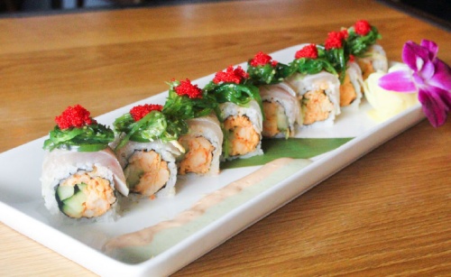 The Crawfish Roll is one of Bon Japanese Cuisineu2019s specialty rolls at $17.