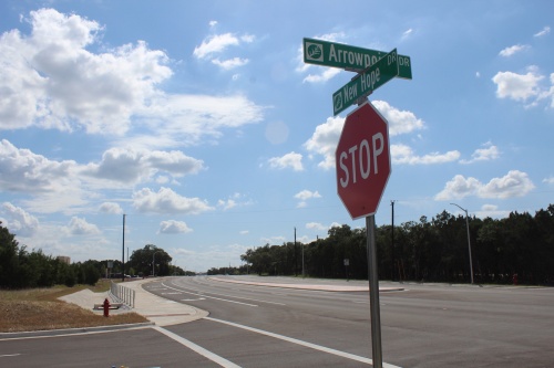 The New Hope Drive extension created four lanes from Cottonwood Creek Trail to Ronald Reagan Boulevard.