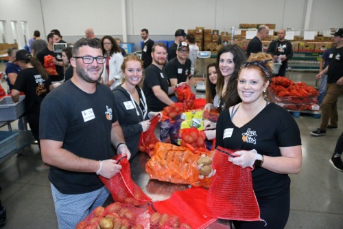 The volunteer force at Central Texas Food Bank provides the equivalent work of 60 full-time employees.
