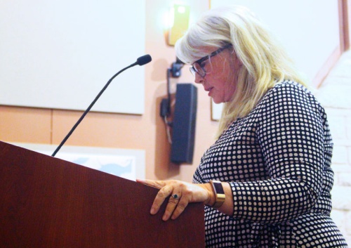 Kat Albert, executive director of the Lake Travis Film Festival, received $40,000 from Lakewayu2019s hotel occupancy tax fund May 20 on behalf of the organization. 