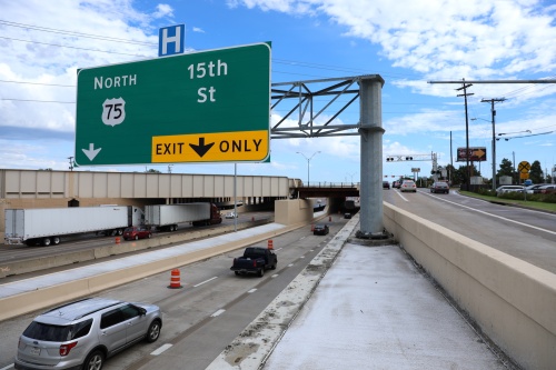 The 15th Street exit ramp was closed in April 2017 for the US 75 Improvement Project by TxDOT between PGBT and Park Boulevard. 
