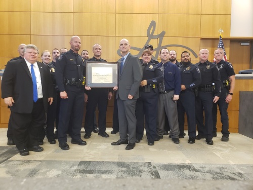 The Georgetown Police Department was presented with the Texas Police Chiefs Associationu2019s Recognized Law Enforcement Agency award Aug. 13.