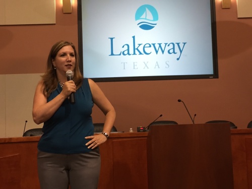 Mayor Sandy Cox delivered a State of Lakeway address Aug. 1. 