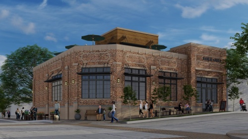 The future restaurant will overlook the upcoming 4th Street Plaza.