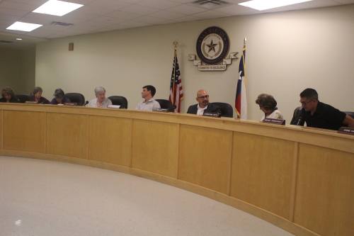 San Marcos CISD school board members at their Aug. 19 meeting.