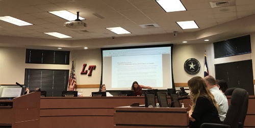 Lake Travis ISD held public hearing on the 2019-20 proposed budget and tax rate. 