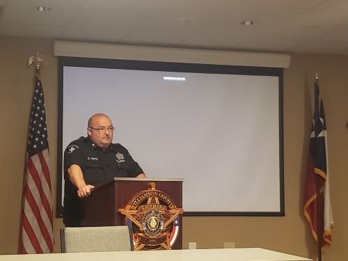 Williamson County Sheriff Commander Chris Watts updated the public on the Williamson County Sheriff's Office's participation in the 287 (g) Immigration and Customs Enforcement program Sept. 25. 